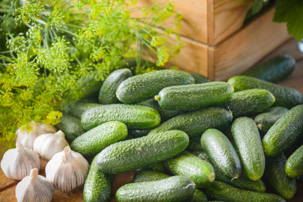 istock Homemade marinated or pickled cucumbers 1411039955