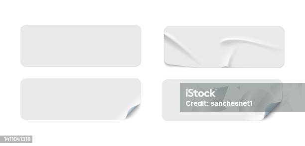 Rectangular Now With Sticker Set Of Stickers 2 Stock Illustration - Download Image Now - Sticker ...