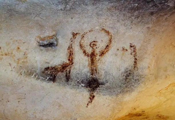Photo of Prehistoric wall painting in cave Magura, Bulgaria