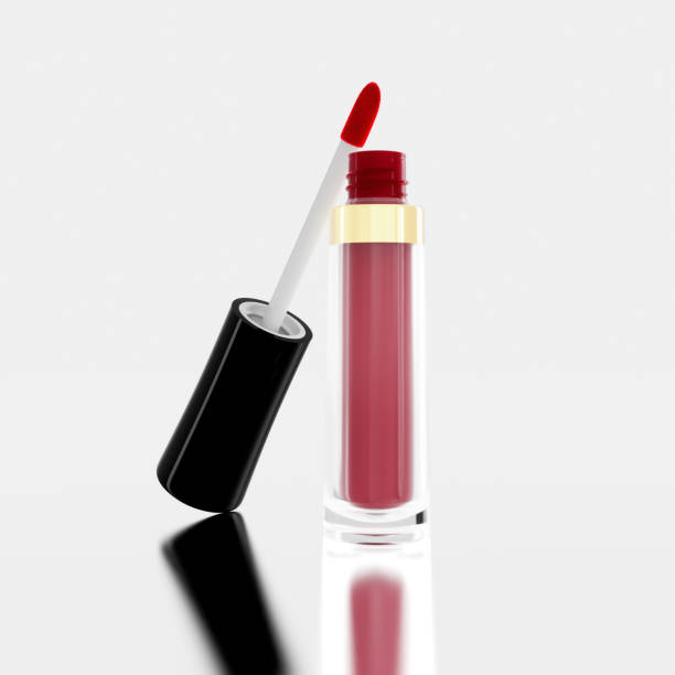 istock Lipgloss isolated on white background. cosmetic for lip 3d illustration 1411054133