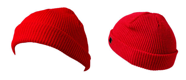 istock Docker knitted hat isolated on white background. fashionable rapper hat. hat fisherman 1411054575
