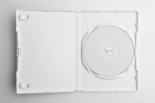 white blank dvd box with blank cd
