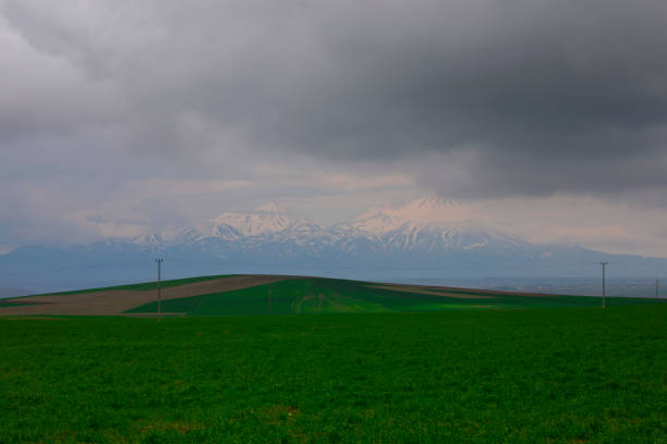 Hasan Dagi Mountain sunny summer day view. Aksaray, Turkey