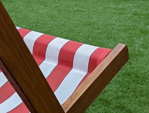Deck chair and grass