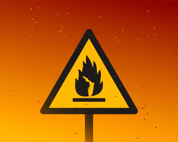 Vector illustration of Warning of wildfires in Florida