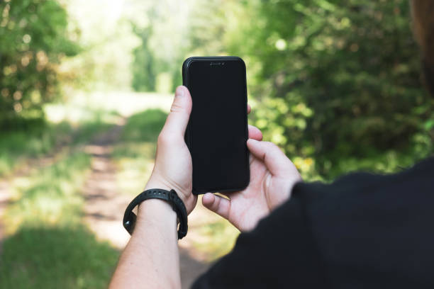 istock Mobile photography, hike, travel concept 1411060743