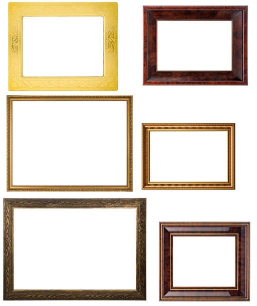 istock Collection of various antique frames on white background 1411062538