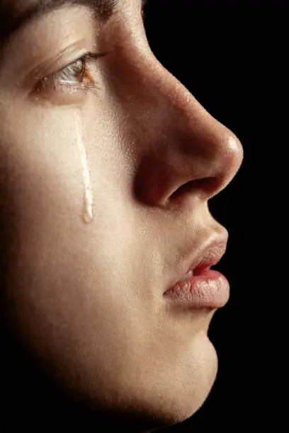 Photo of sad crying girl