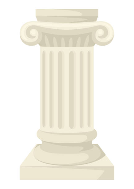 ilustrações de stock, clip art, desenhos animados e ícones de illustration of ancient greek column. traditional symbol. image for decoration and design. - column italy italian culture greece