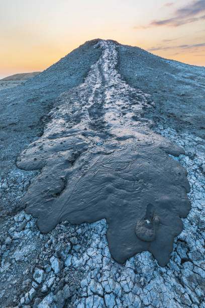 Mud volcanoes in the mountains of Gobustan