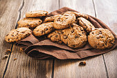 Pile of homemade cookies