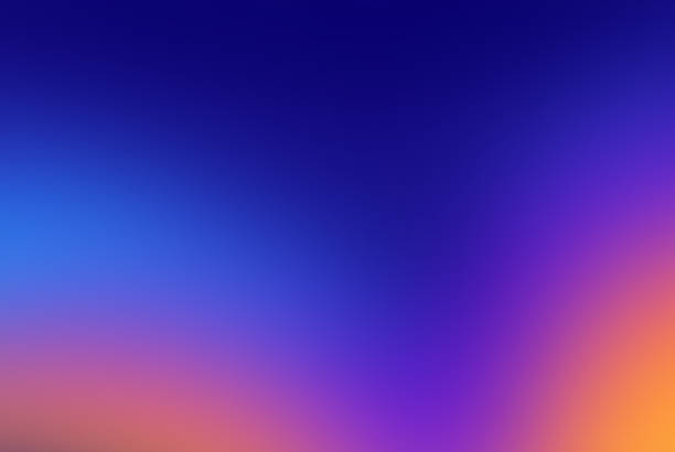 블루 그라디언트 글로우 배경 - blue background orange background purple background light stock illustrations