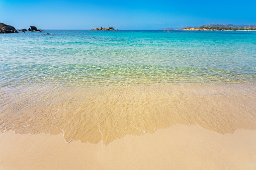 View of famous Palombaggia beach, Porto Vecchio, Corsica