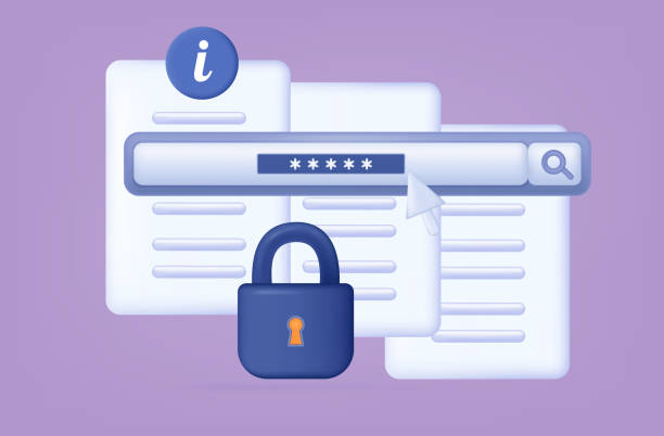 istock Search for secret information 3d. Paper page with lock. Confidential, prohibited data. The concept of protection, safe storage, private hidden file. Restriction of access, login, password. Vector. 1411101877