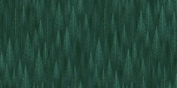 Vector illustration of Seamless green forest background