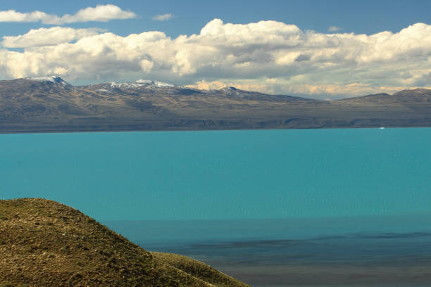 Landscape showing the Lago Argentino, at El Calafate, Patagonia. The turquoise color gives the lake an unique and astonishing aspect.
