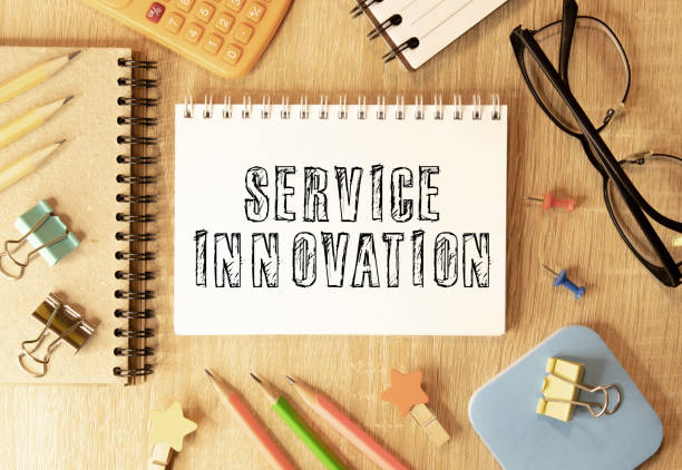 istock Text sign showing Service Innovation. Conceptual photo Improved Product Line Services Introduce 1411111619