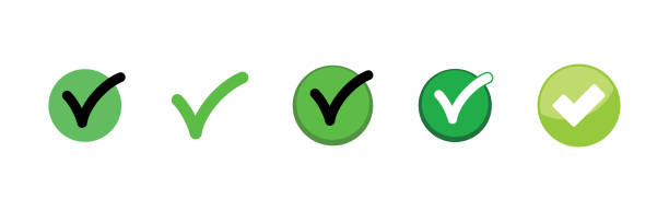 istock Check mark icons. Green checklist tick symbol. Approved and positive symbol. 1411115122