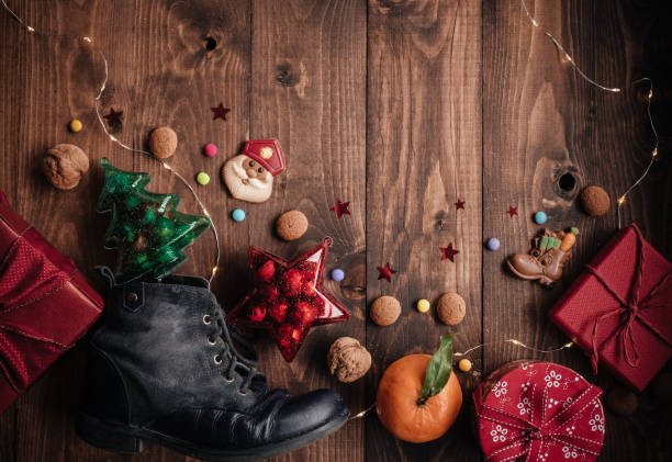 istock Saint Nicholas gifts and chocolate 1411116334