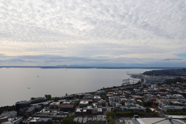 istock High angle view over the city of Seattle 1411129105