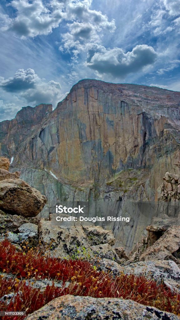 Longs Peak Trail - Rocky Mountain National Park Adventure Stock Photo
