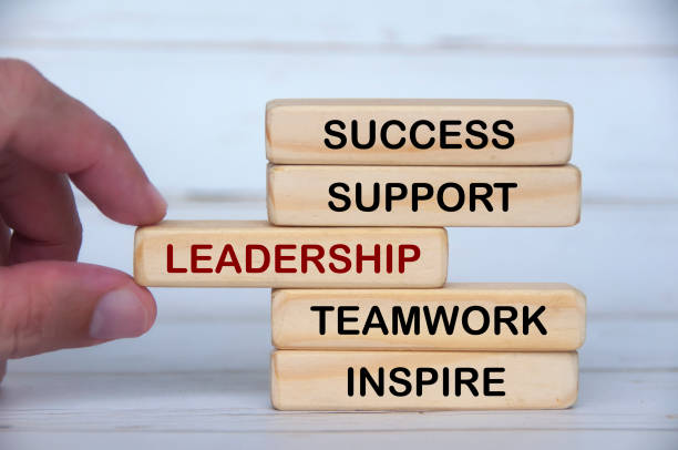 istock Wooden blocks with text - Success, support, leadership, teamwork, inspire. 1411135505