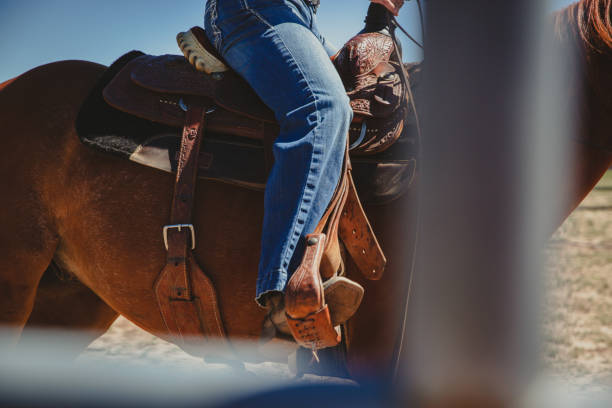 istock Girl with horse 1411137459