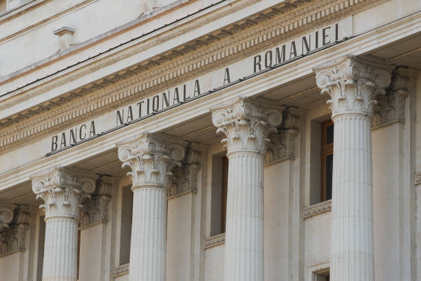 The National Bank of Romania - Bucharest, Romania stock photo