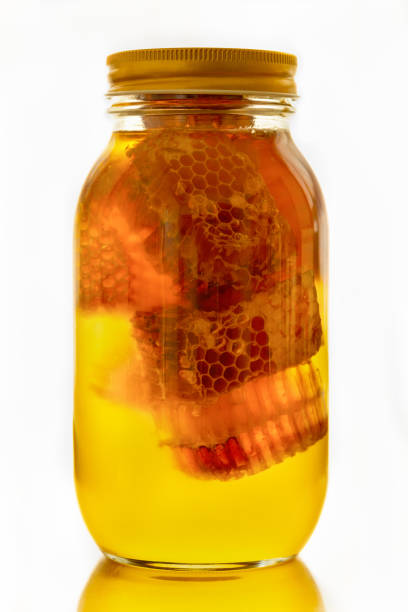 Freshness Honey With Honeycomb in a Jar
