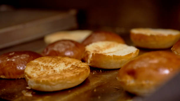 istock Japanese men are making hamburgers. 1411146249