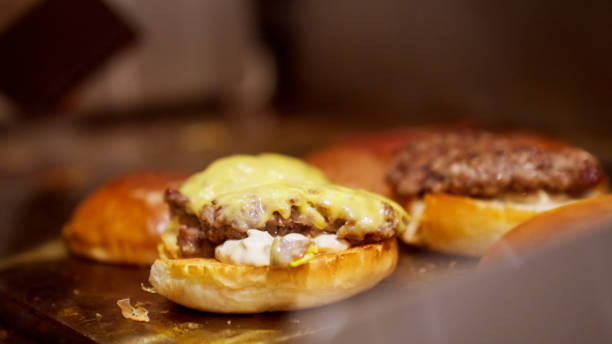 istock Japanese men are making hamburgers. 1411146273