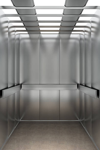 Inside an elevator stock photo