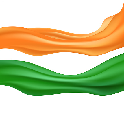 abstract indian tricolor flag waving in wind background
