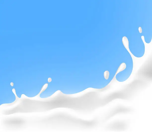 Vector illustration of milk splash