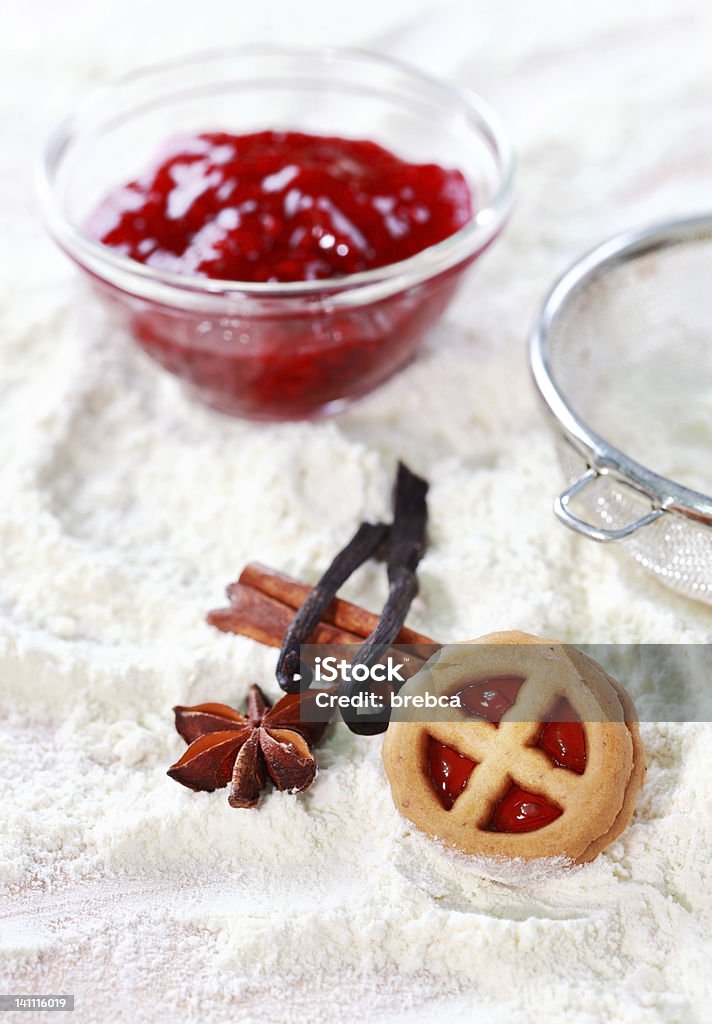 Cottura ingredienti per i cookie - Foto stock royalty-free di Bianco