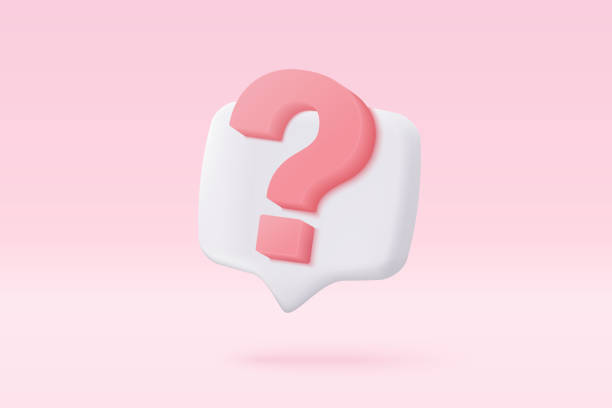 3d question mark icon sign or ask faq and qa answer solution information. have a question, question answer sign or problem with cartoon minimal style concept. 3d icon vector rendering illustration - sorunlar stock illustrations