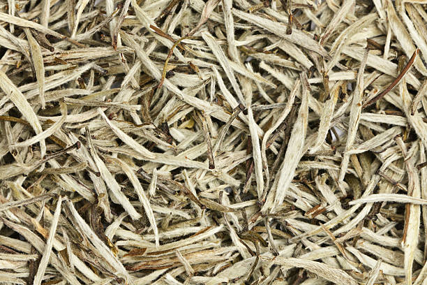 белый чай - tea leaves chinese tea green tea leaf стоковые фото и изображения