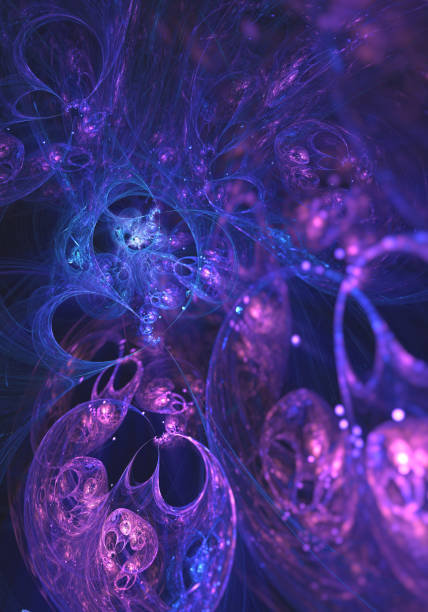 Abstract fractal art background, which perhaps suggests bubbles, gas or blown glass.