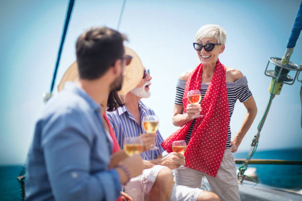 istock Family on a sailing cruise. 1411178312