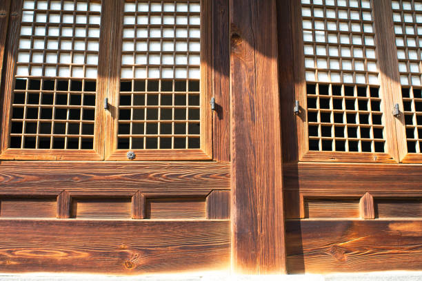 istock Korean traditional hanok window architecture style 1411182726