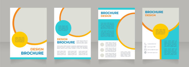 Developer online courses blank brochure design. Distant education. Template set with copy space for text. Premade corporate reports collection. Editable 4 paper pages. Montserrat font used