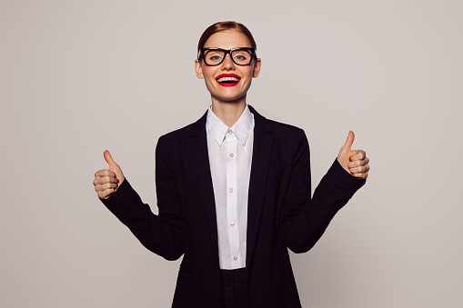 Beautiful smiling young businesswoman