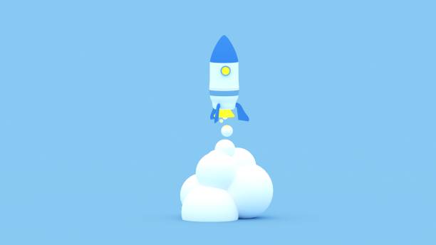 istock Rocket 3d concept. Spaceship 3d background. Space theme. Start-up illustration. Speed growth concept. 3d space rocket. 1411185687
