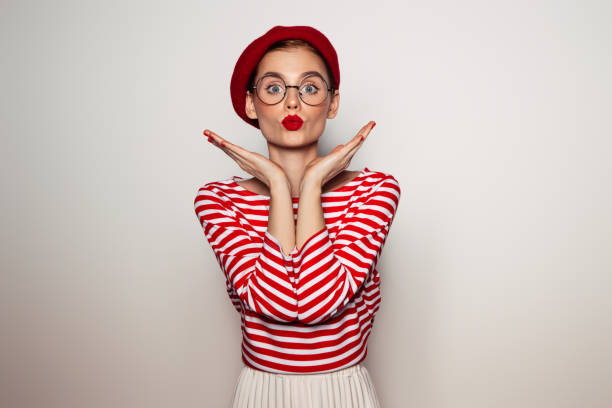 istock Beautiful emotional woman with bright make-up 1411185696