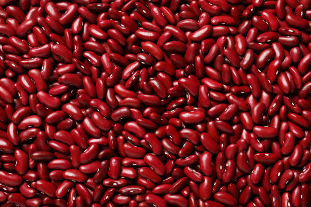 istock Top view of raw red kidney beans as background 1411186601