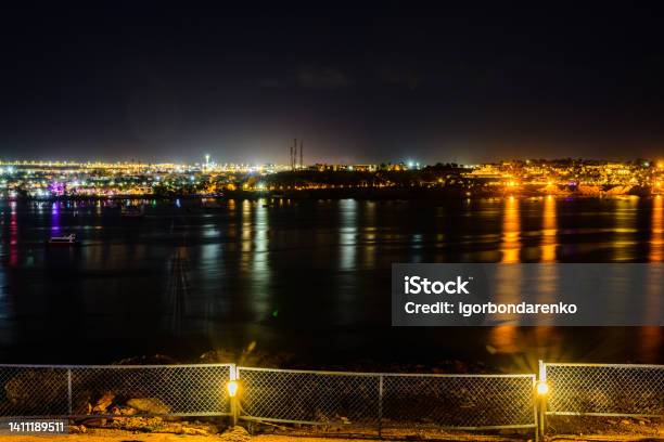 View Of The Egyptian Resort City Sharm El Sheikh At Night Stock Photo - Download Image Now