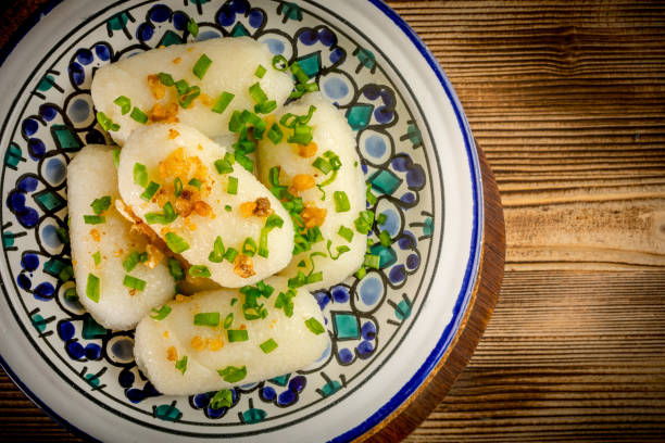 istock Potato dumplings stuffed with minced meat 1411195786