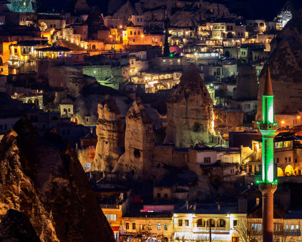 Night lights of Goreme, Goreme, Cappadocia, Turkey