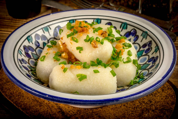 istock Potato dumplings stuffed with minced meat 1411196652