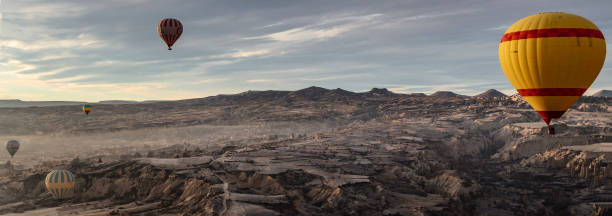 istock Hot air balloons flying on Goreme 1411196796